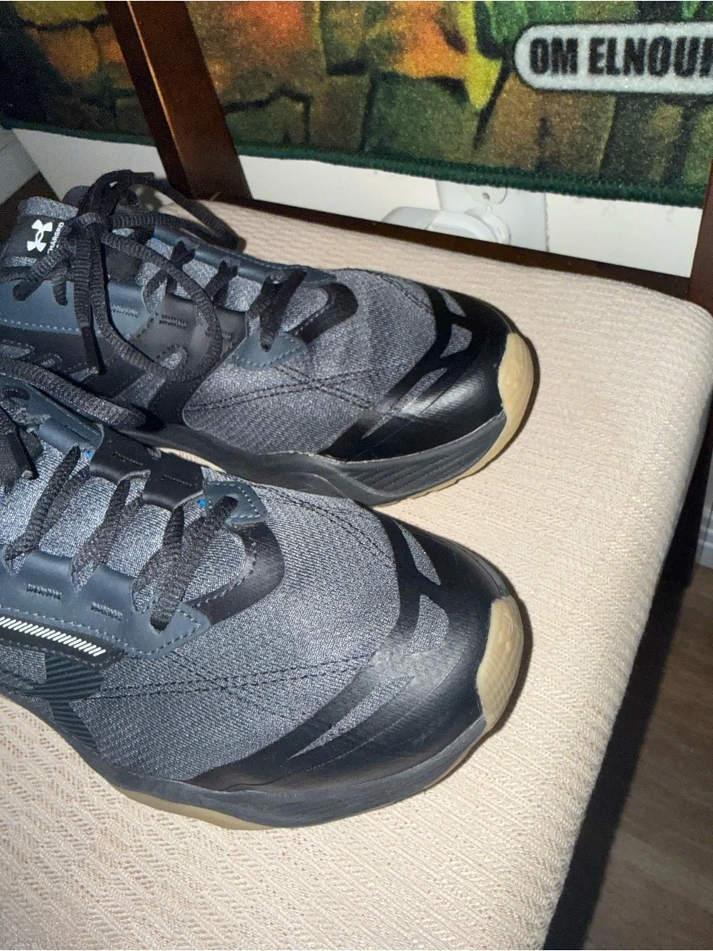 Under Armour charge commit TR size Men’s Black Sneakers with Gum Sole size 10